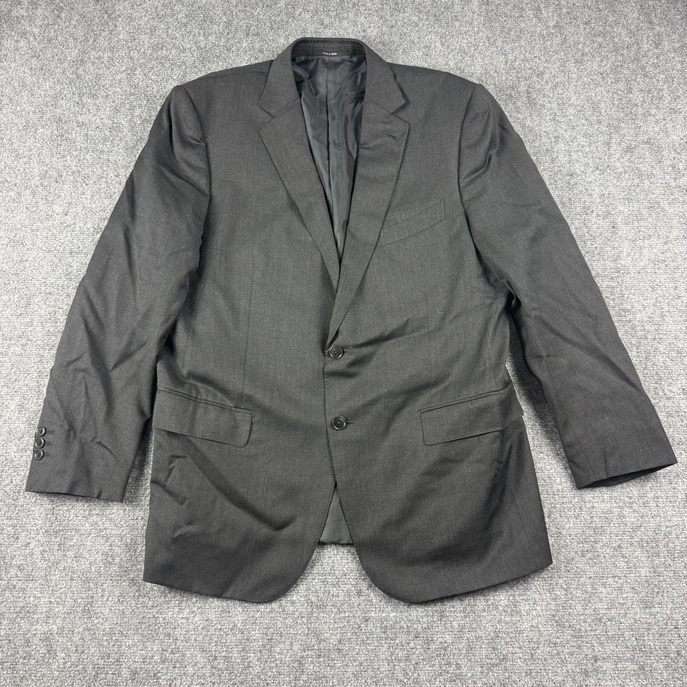 Ermenegildo Zegna Suit Jacket Mens 56 Black Wool‎ Mila Two Button Spain Notch